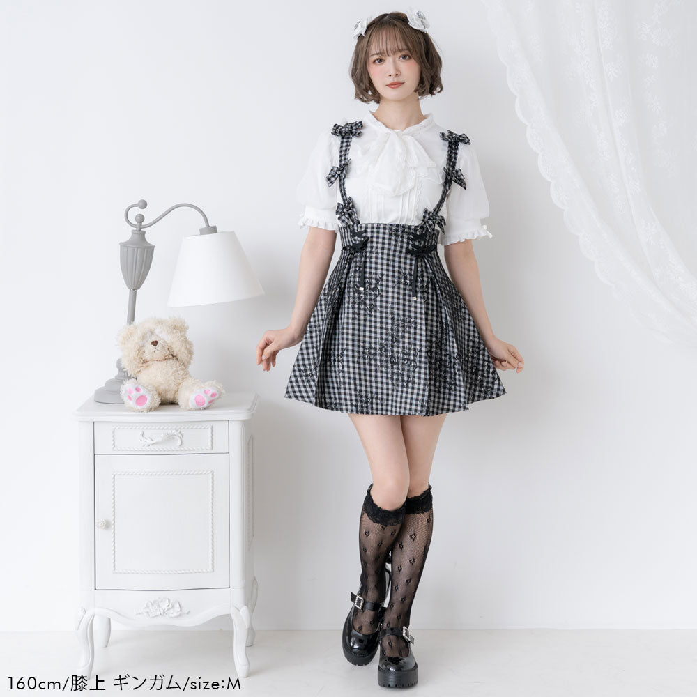 レースアップサスペンダー付スカパン ｜ LIZ LISA（リズリサ