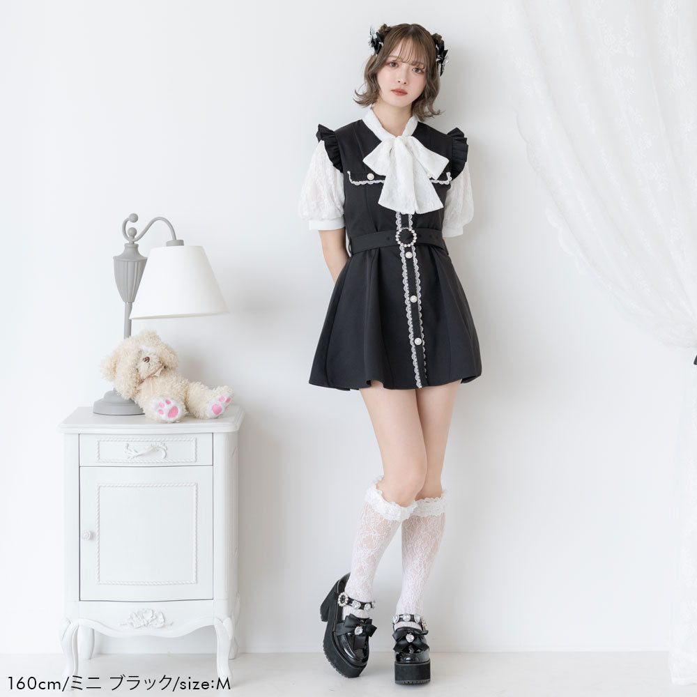 ベルベット素材キラキラビジューベルト ワンピースドレス flower bijou dress – shéller / シェリエ