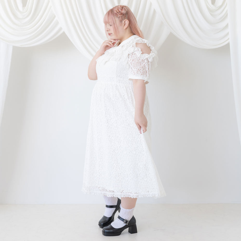 イノセントリボンフリルレースワンピース – レディースファッション