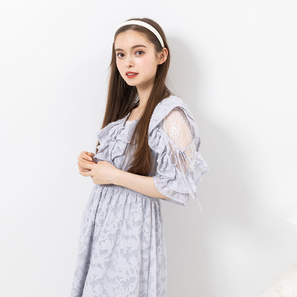 ゆったりサイズレースフリルローウエストワンピース。.＊ 楽天市場】【SALE】セーラービジューレースフリルワンピース