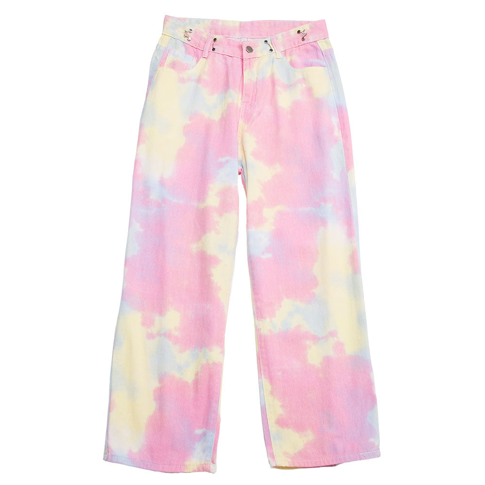 タイダイページ タイダイカラーデニムワイドパンツ – レディースファッション