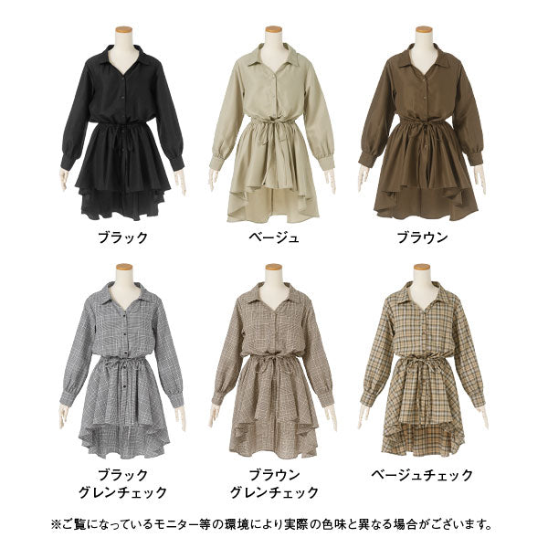 ラッフルフリルチュニックブラウス