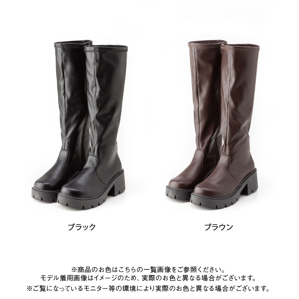 Palanco ロングブーツ 2039 ブロンズ 38 厚底ロングブーツ（ブーツ・ブーティ） | csT&P（エスペランサ