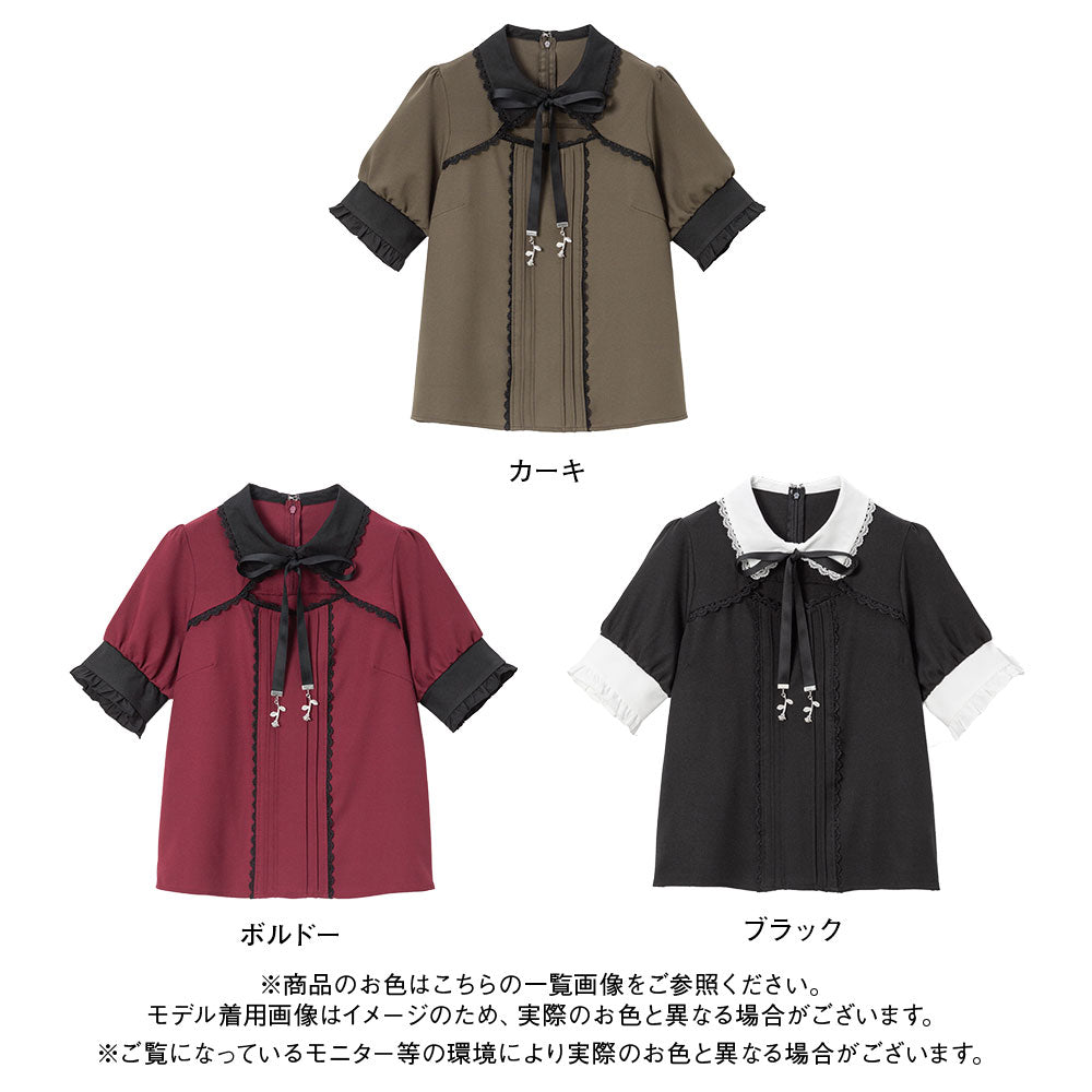 コムデギャルソン　立体薔薇装飾ブラウス　シャツ 8086000111993_2.jpg
