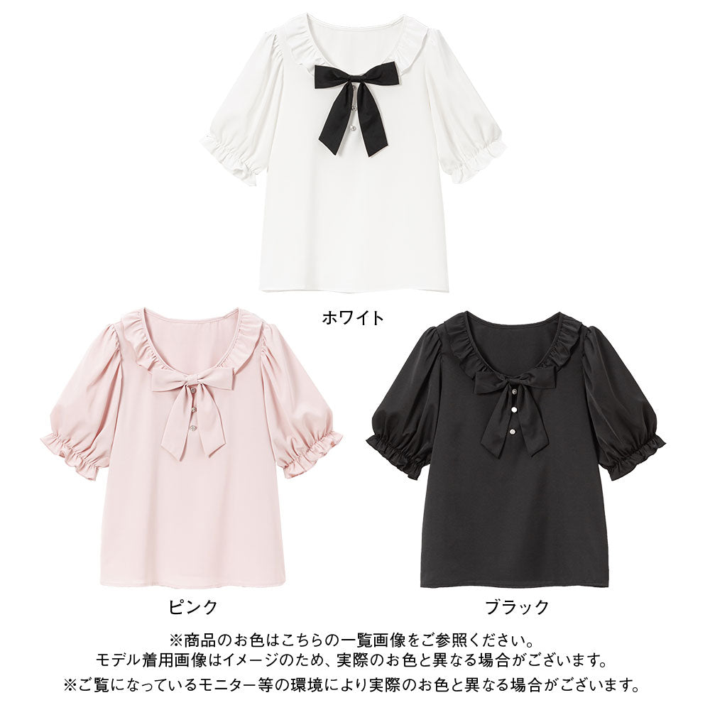 ルネ トップス リボン ビジュー ルネ トップス リボン ビジュー